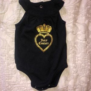 Juicy couture black romper size 0/3 months